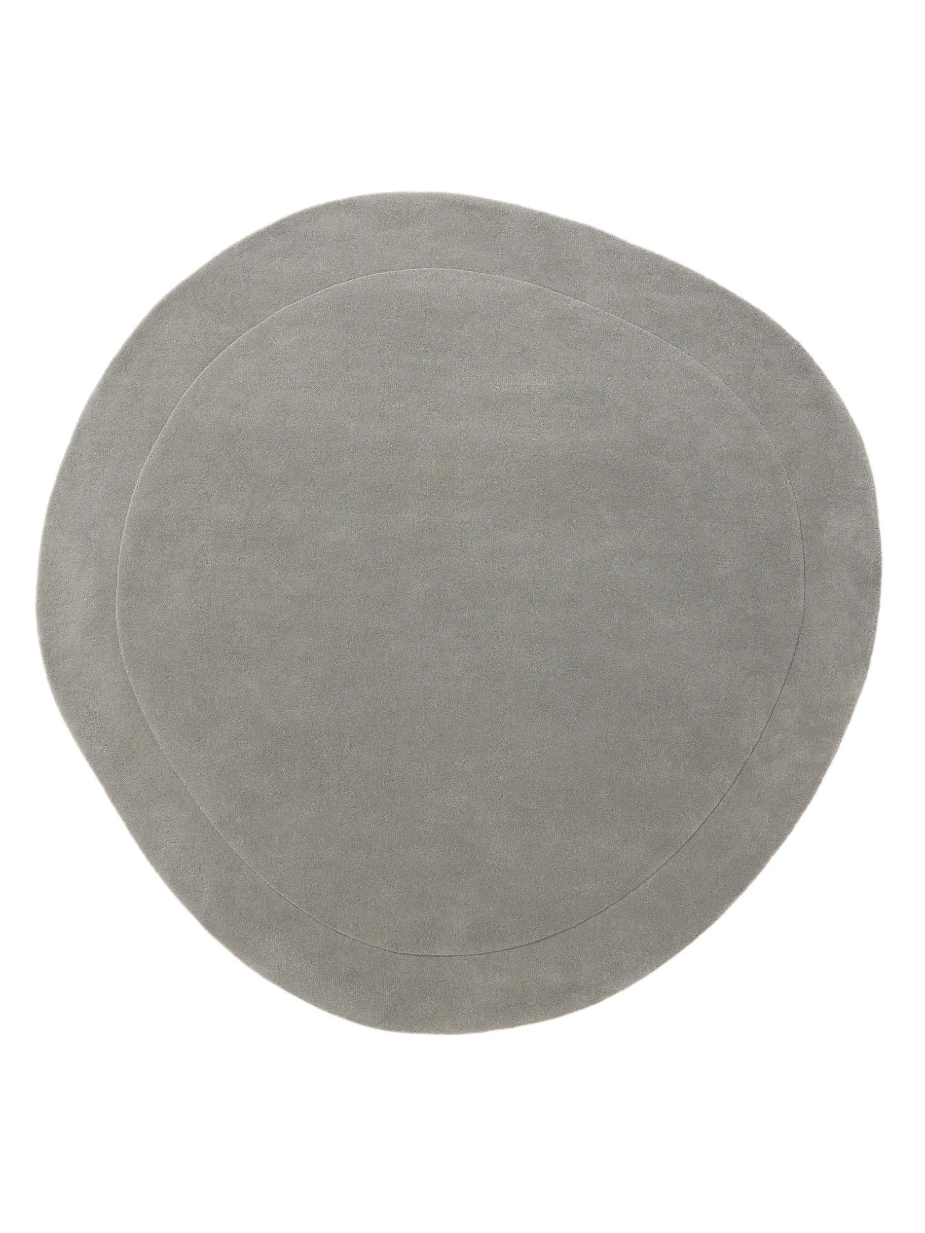 Wool Rug Shape Grey