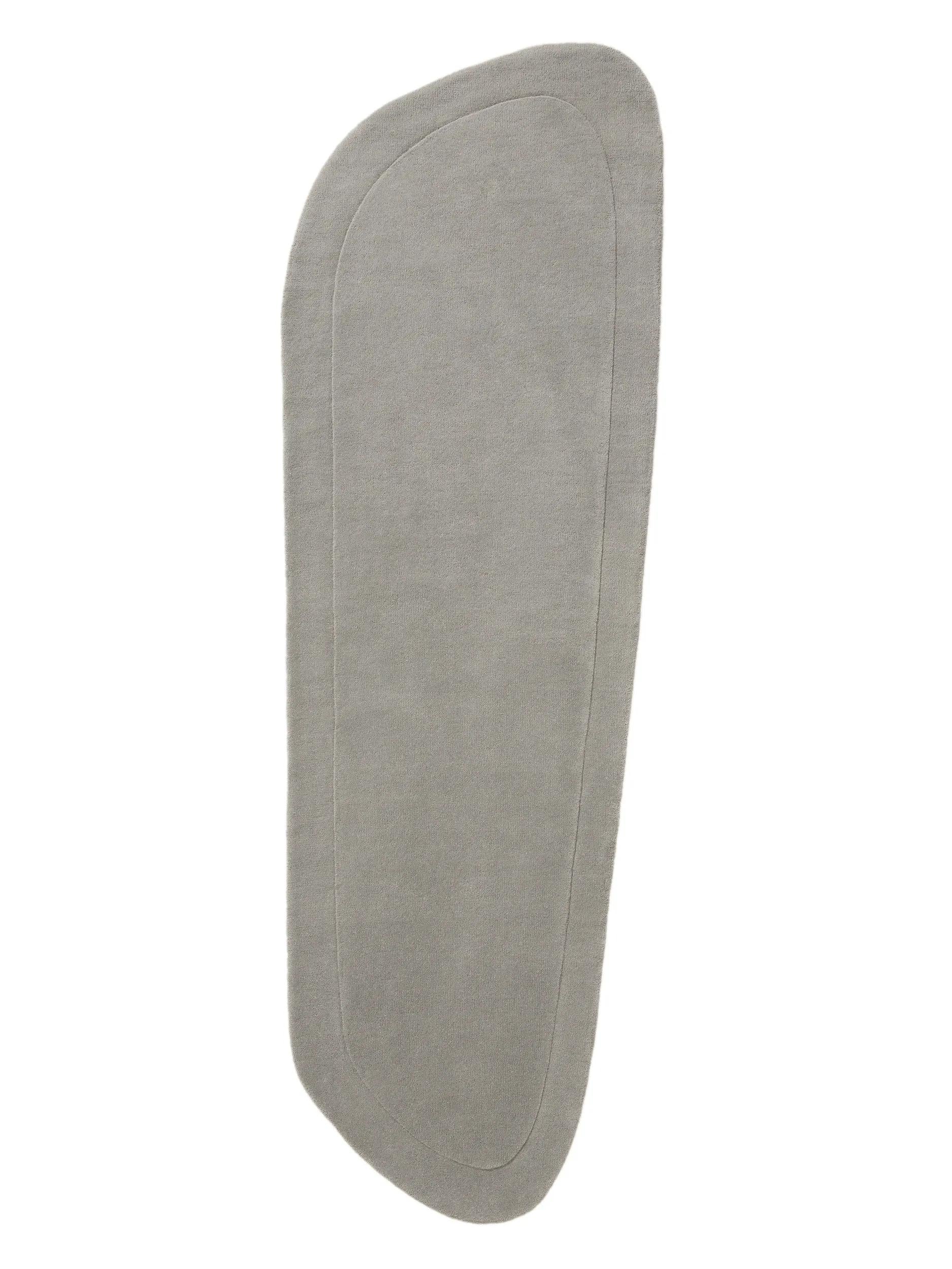 Alfombra de lana forma gris