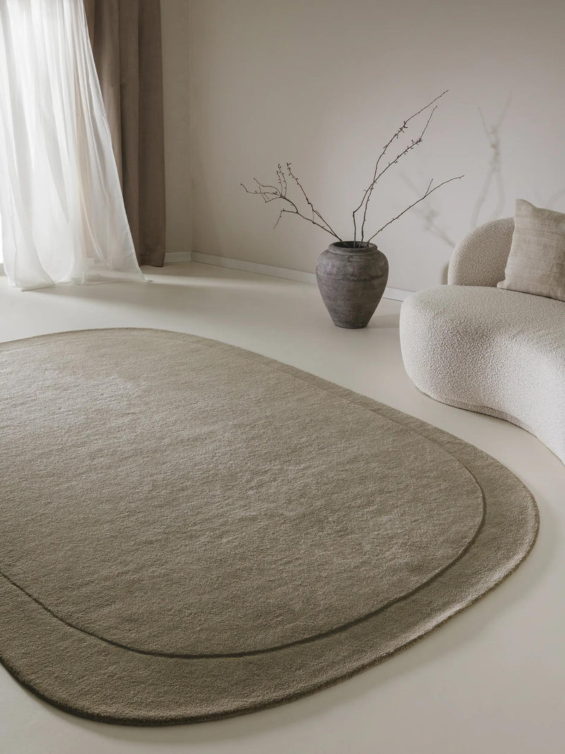 Wool Rug Shape Light Green