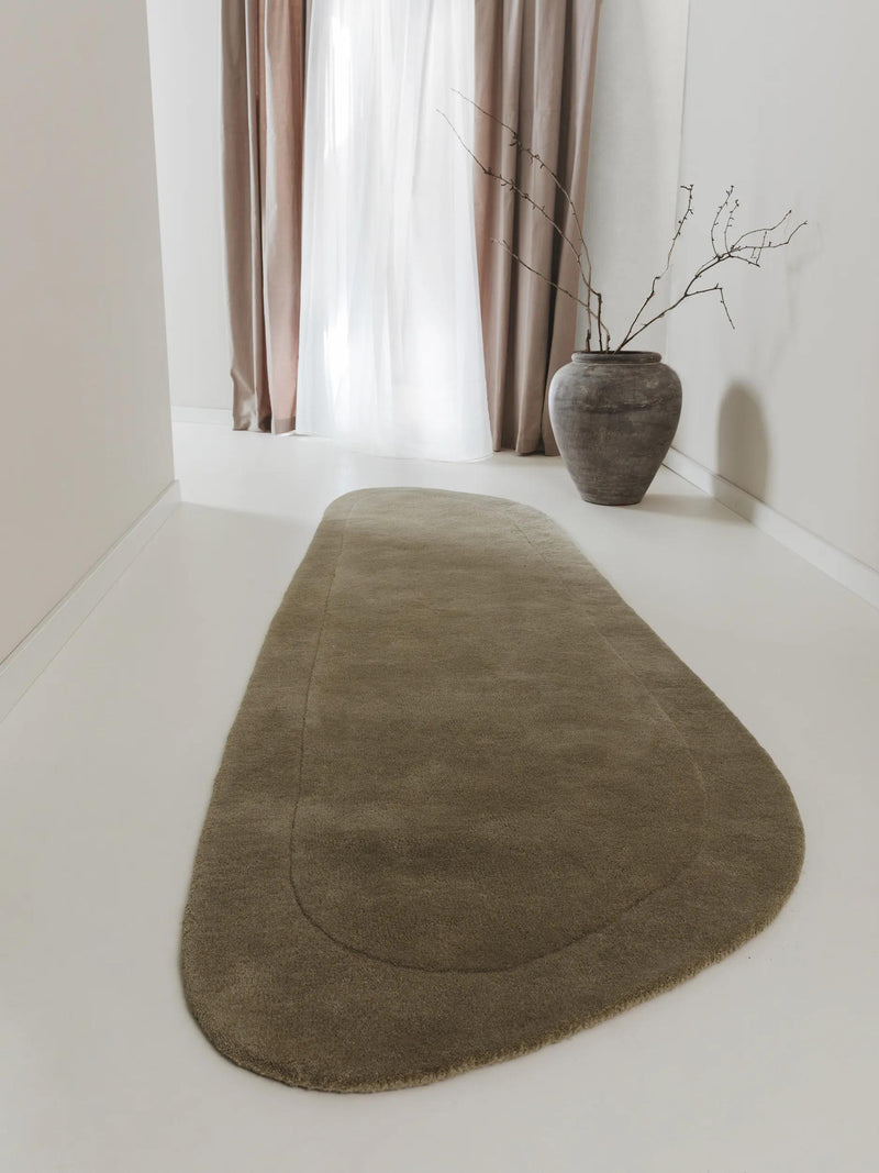Wool Rug Shape Light Green
