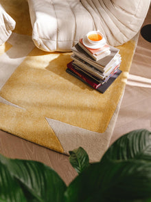 Rug made from recycled material Smilla Yellow