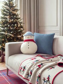 Christmas Cushion Snowman White