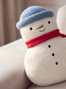 Christmas Cushion Snowman White