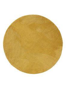 Shaggy Round Rug Soda Yellow