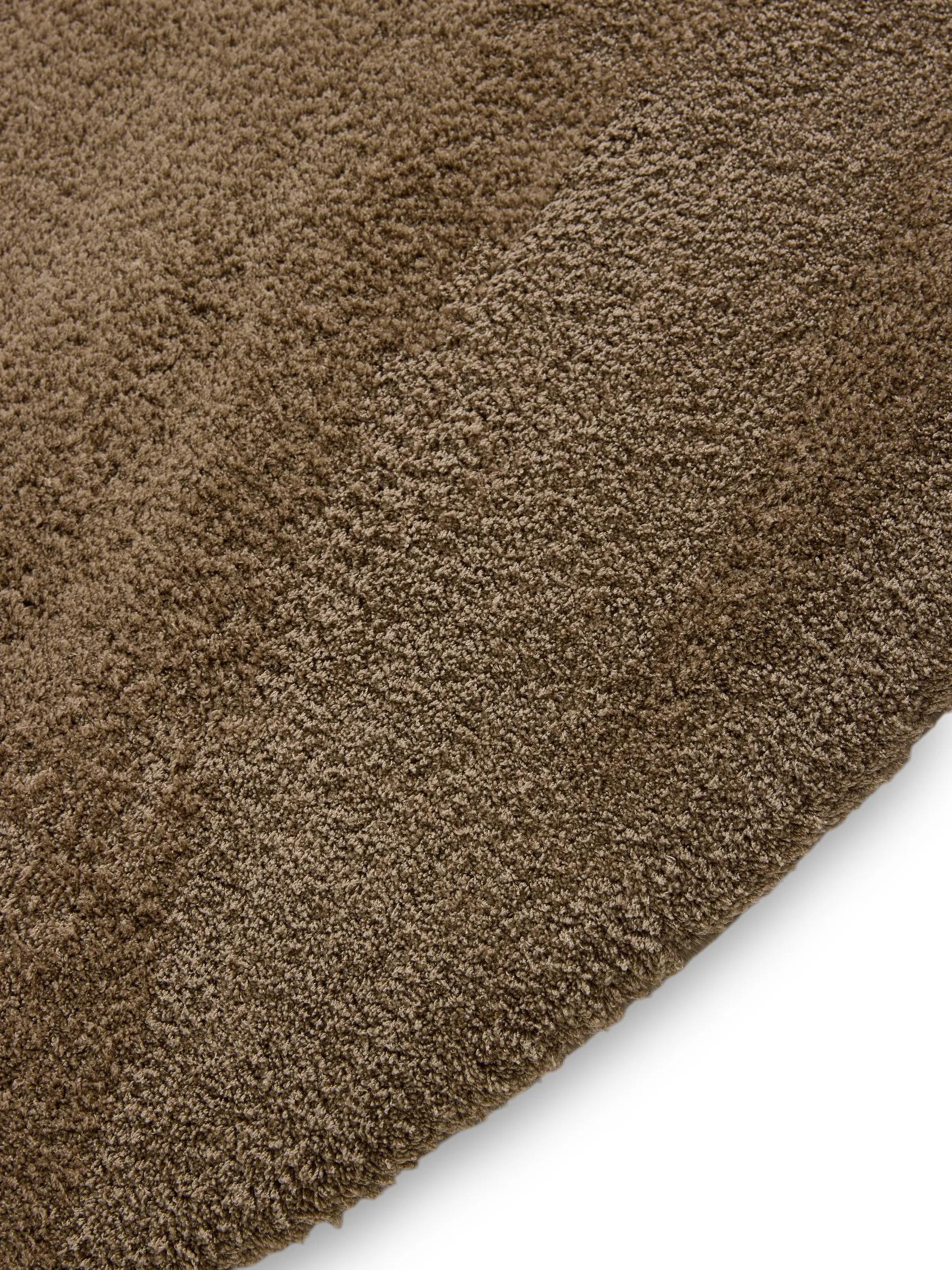 Alfombra redonda peluda beige soda