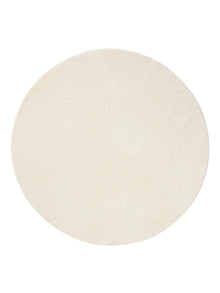 Shaggy Round Rug Soda White