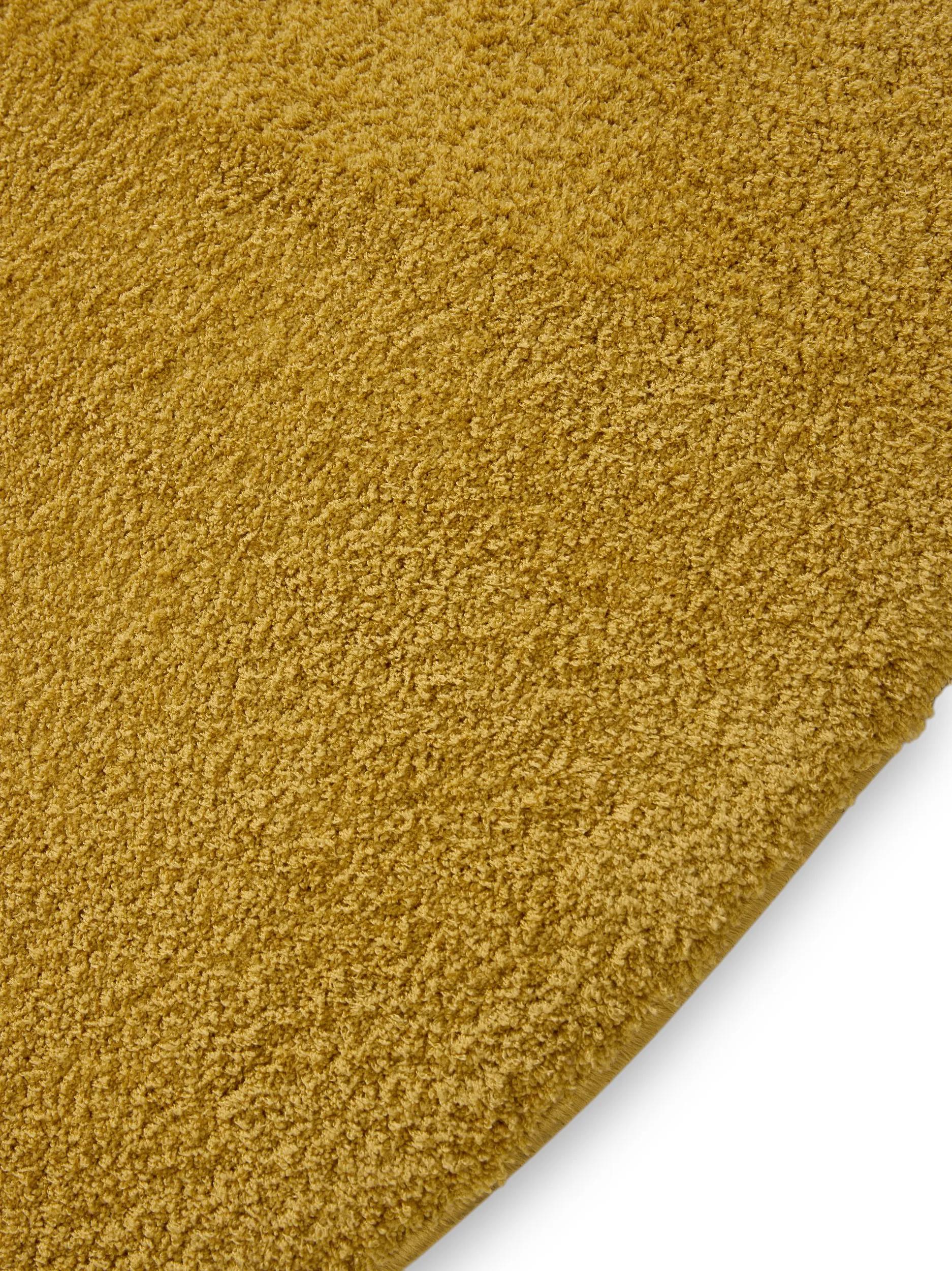 Shaggy Round Rug Soda Yellow