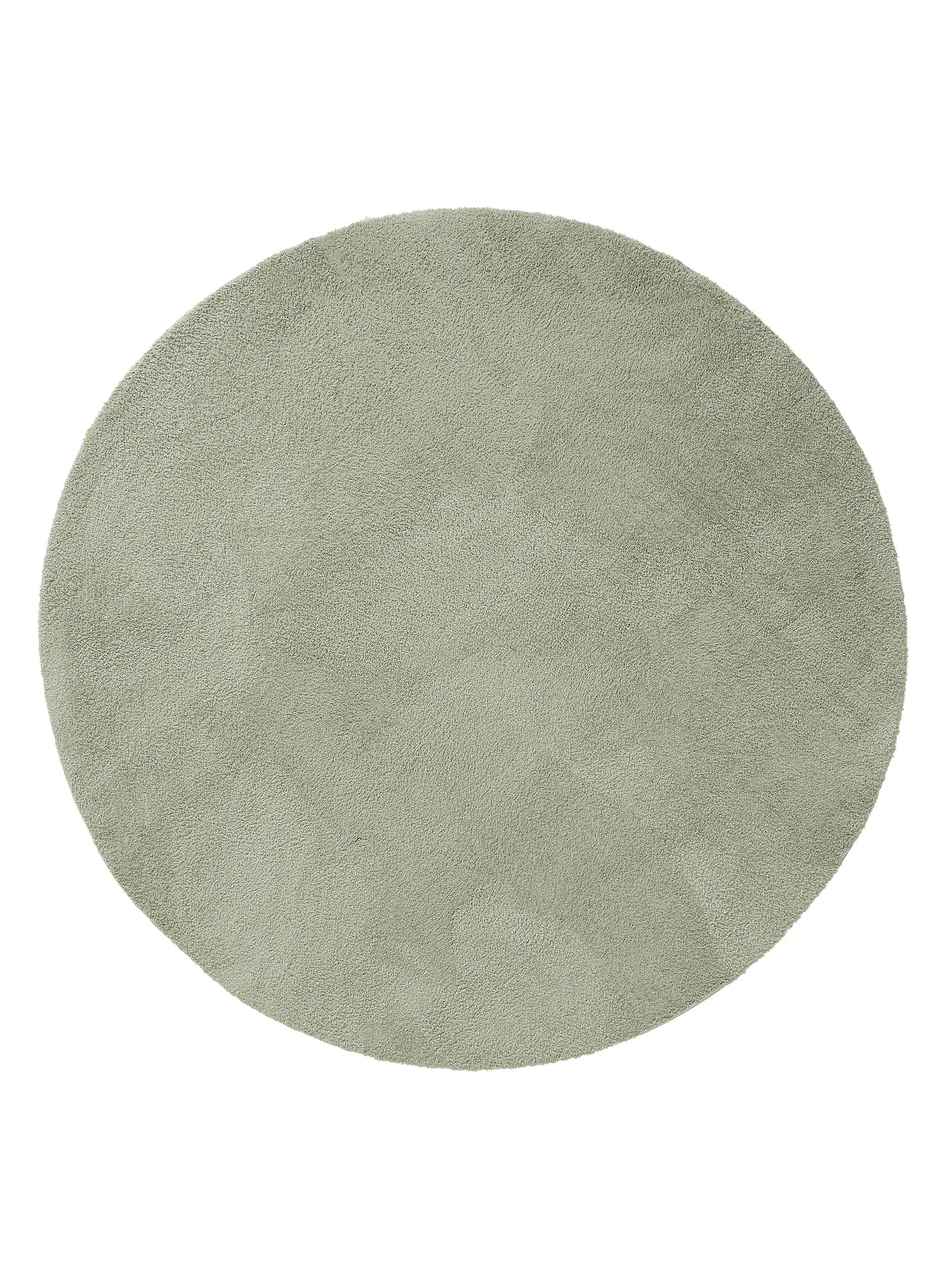 Shaggy Round Rug Soda Light Green