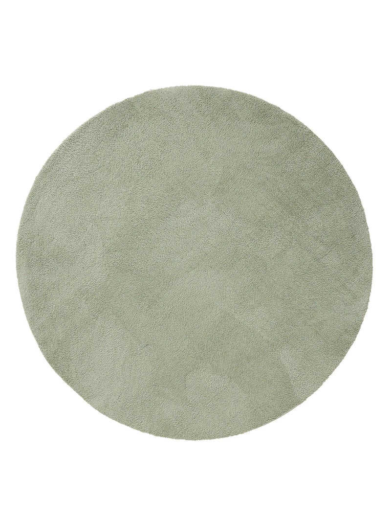 Shaggy Round Rug Soda Light Green