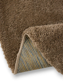 Alfombra redonda peluda beige soda