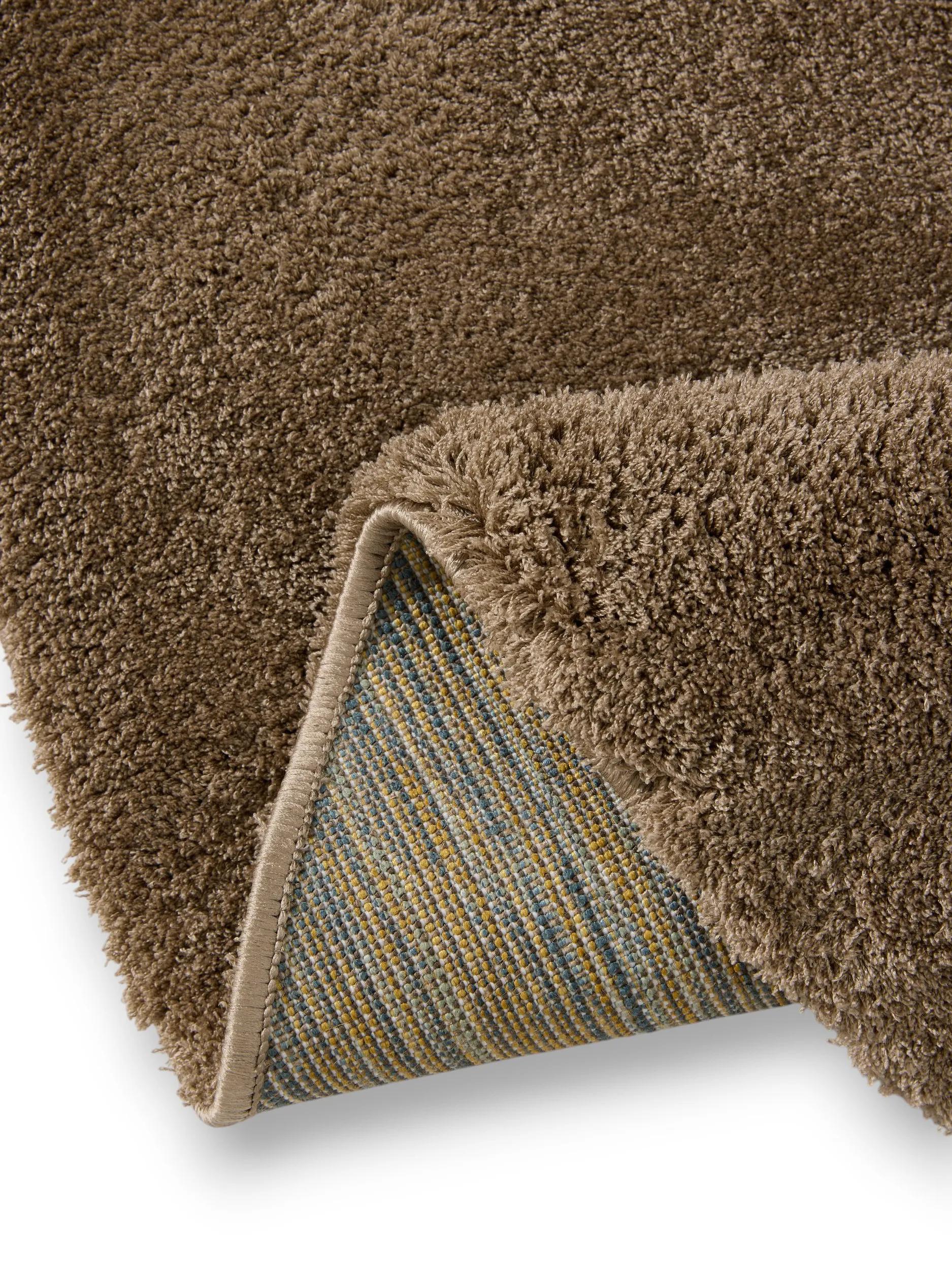 Alfombra redonda peluda beige soda