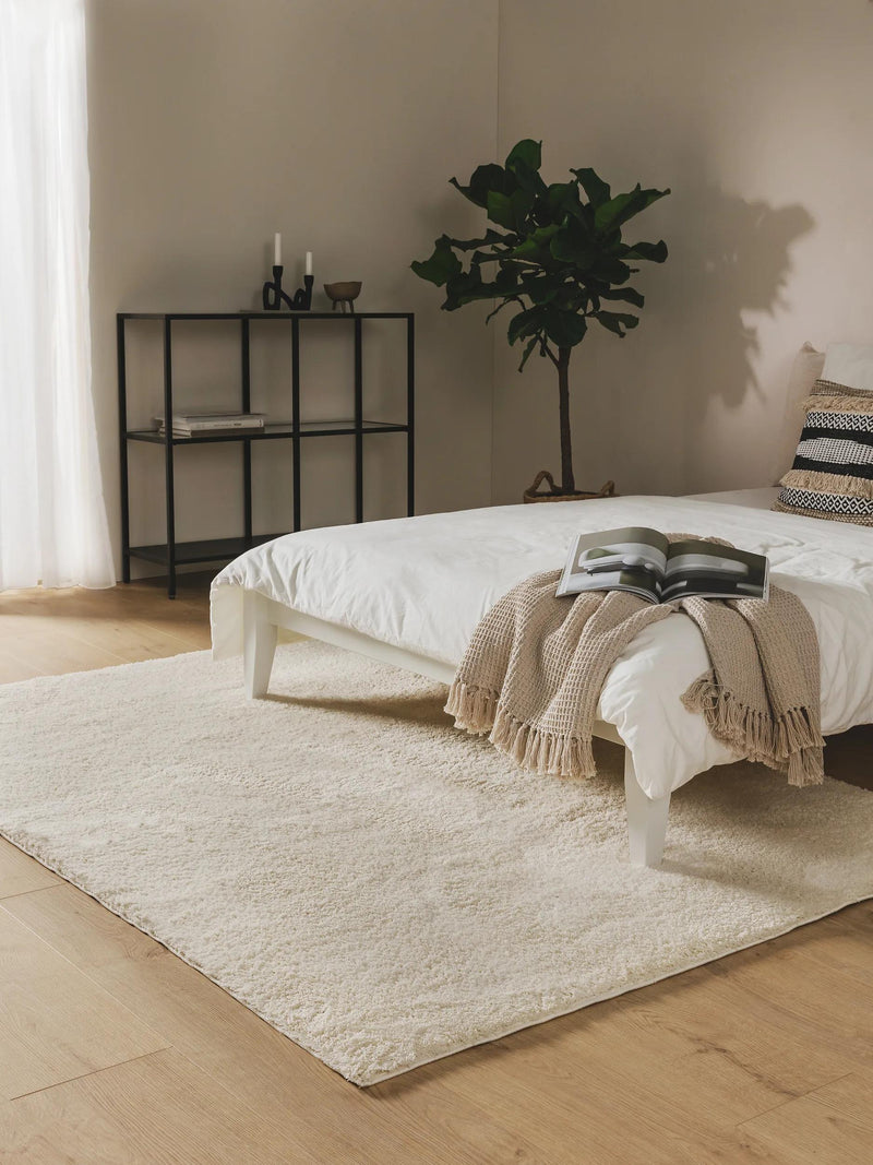 Tapis shaggy Soda blanc