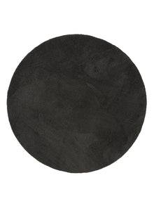 Shaggy Round Rug Soda Black