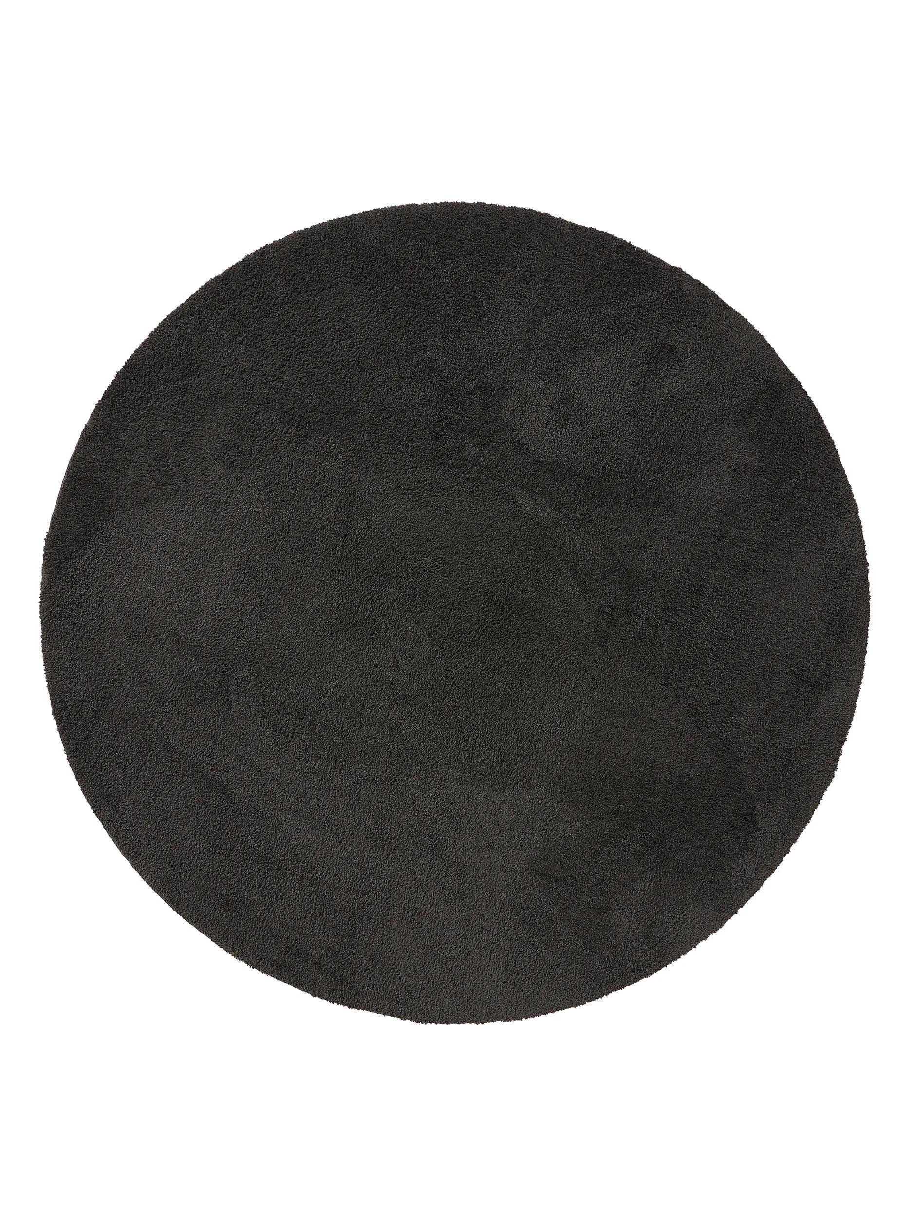 Shaggy Round Rug Soda Black