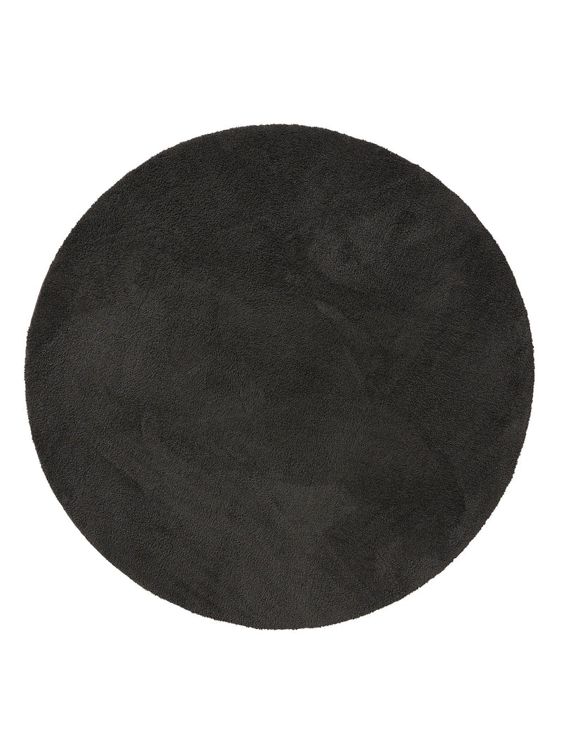 Shaggy Round Rug Soda Black