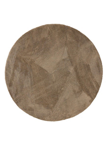 Alfombra redonda peluda beige soda