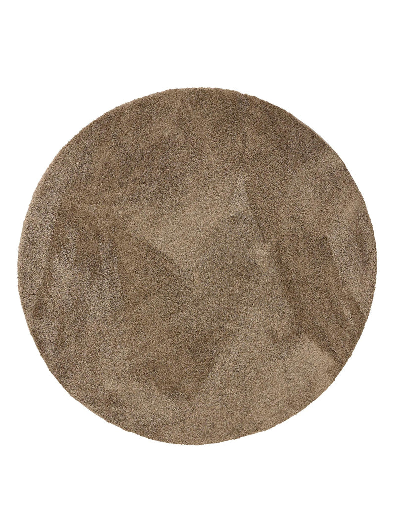 Shaggy Round Rug Soda Beige