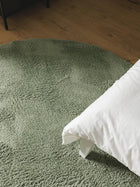 Shaggy Round Rug Soda Light Green