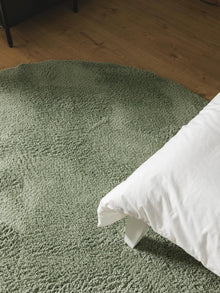 Shaggy Round Rug Soda Light Green