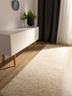 Alfombra Lavable de Pelo Largo Soho Crema