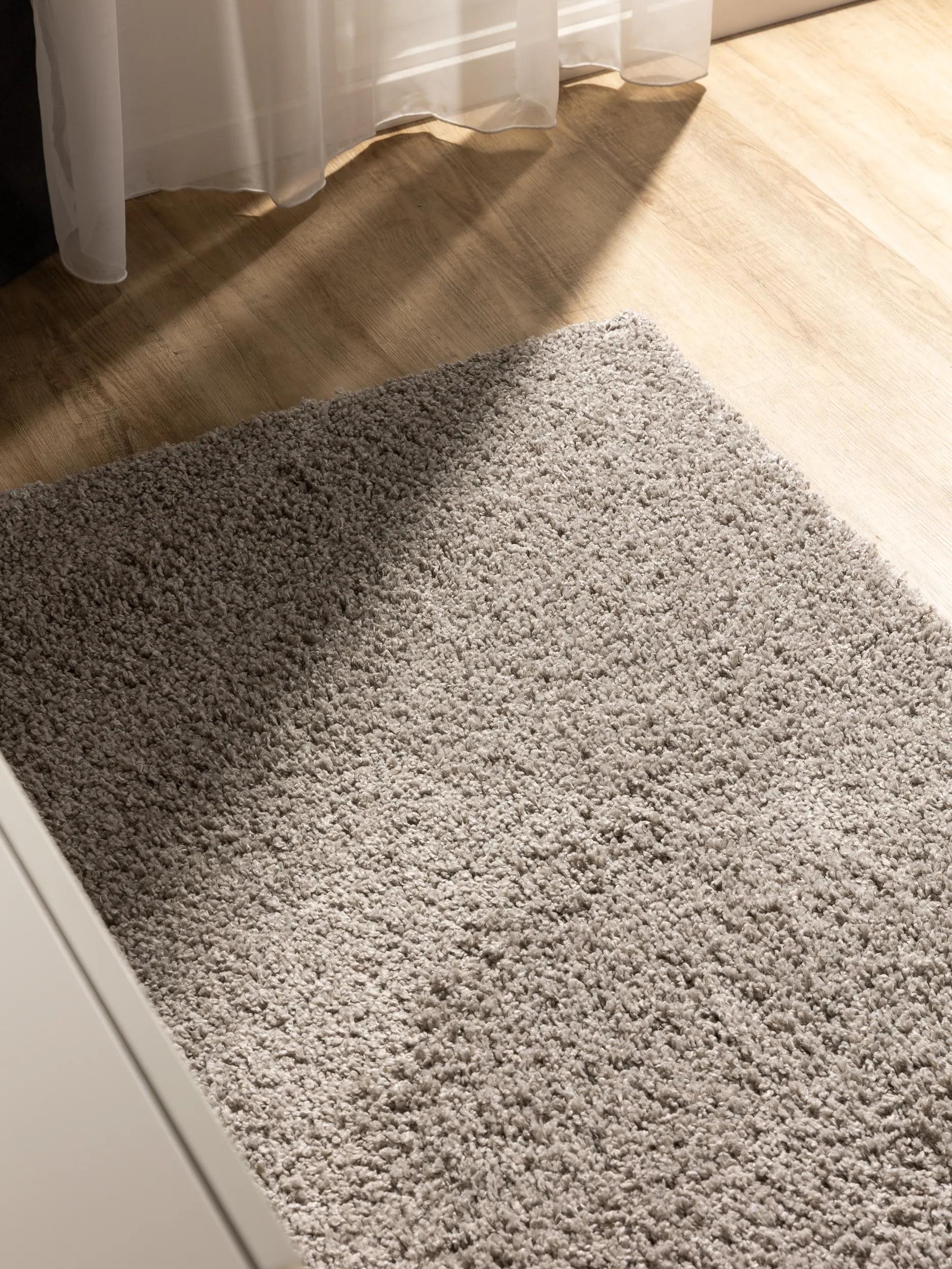 Washable Shaggy Rug Soho Light Grey