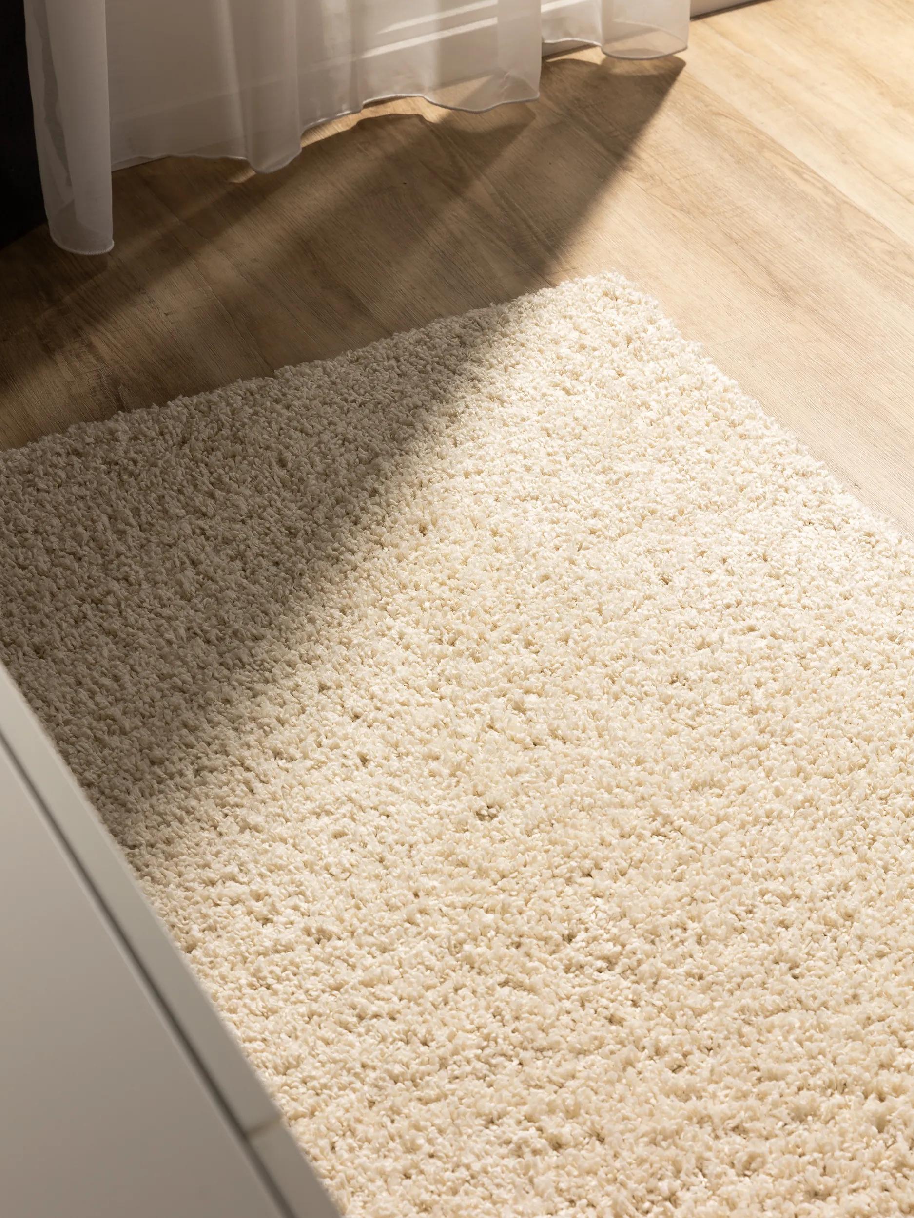Alfombra Lavable de Pelo Largo Soho Crema