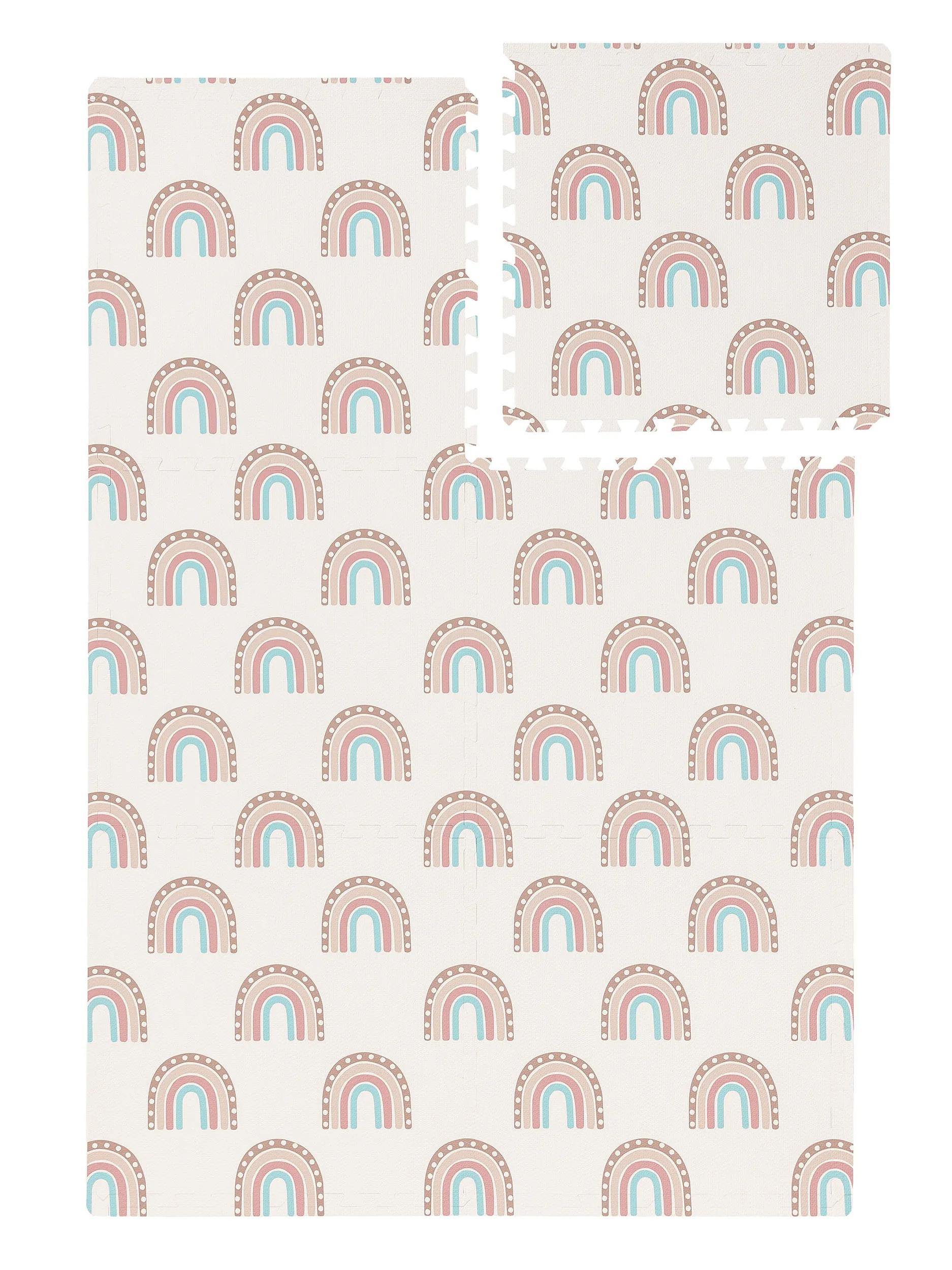 Tapis de jeu arc-en-ciel multicolore
