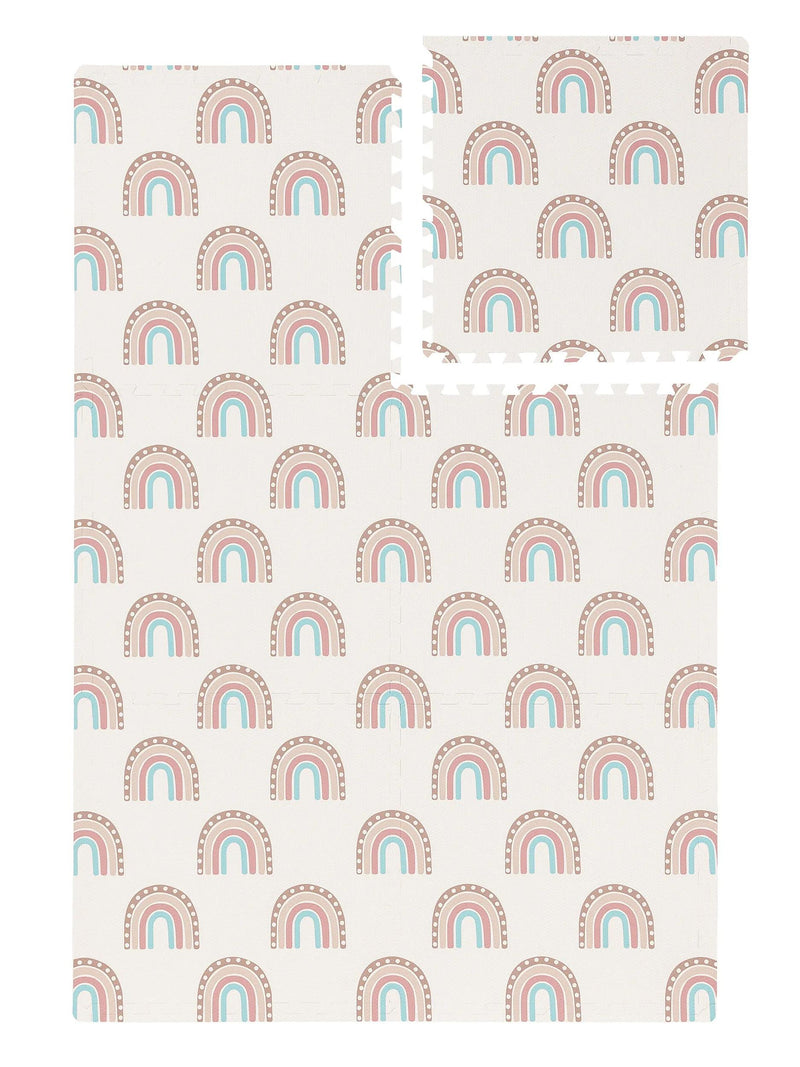 Tapis de jeu arc-en-ciel multicolore