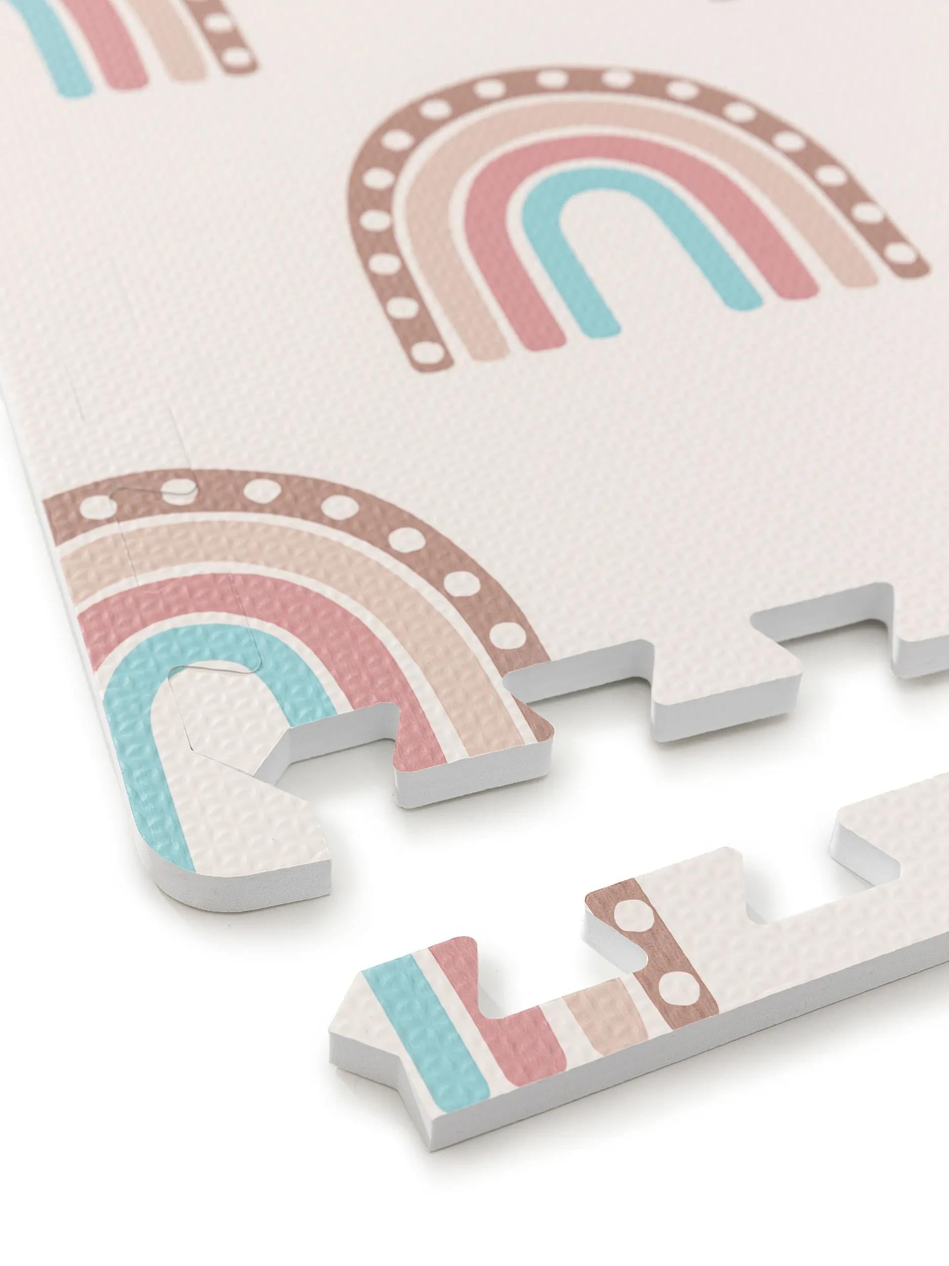 Tapis de jeu arc-en-ciel multicolore