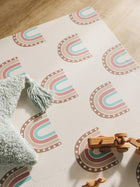 Tapis de jeu arc-en-ciel multicolore