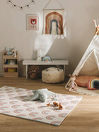 Tapis de jeu arc-en-ciel multicolore