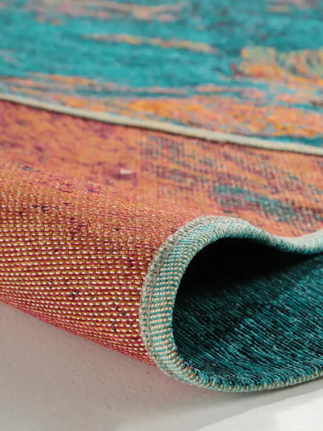 Flat Weave Rug Stay Turquoise