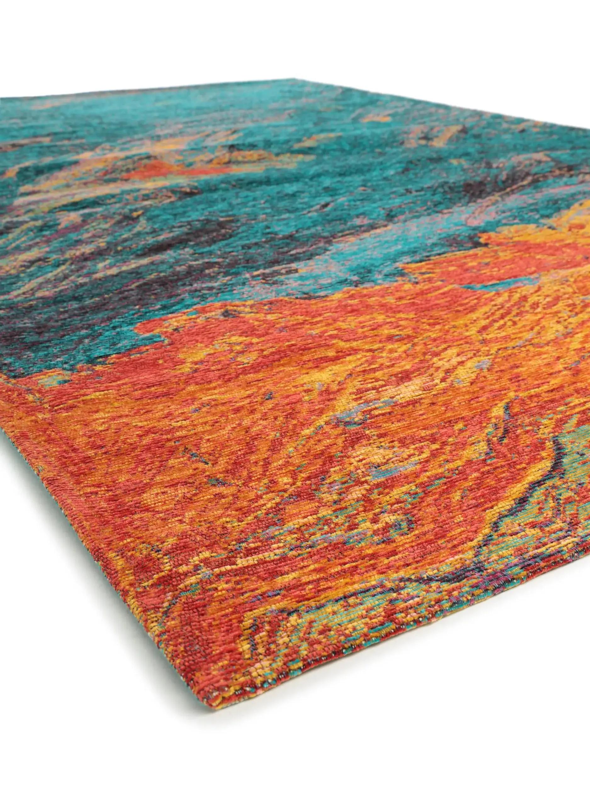 Flat Weave Rug Stay Turquoise