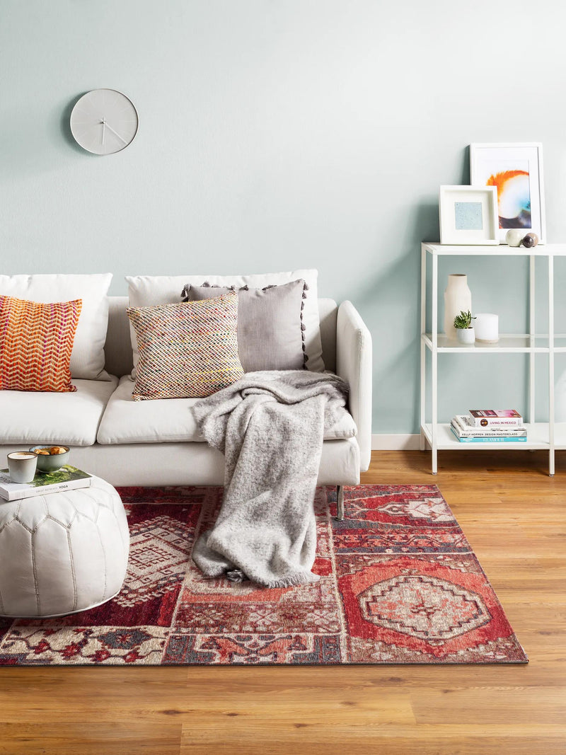 Flat Weave Rug Stay Red