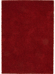 Shaggy rug Swirls Dark Red