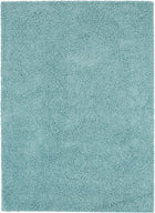 Shaggy rug Swirls Light Blue
