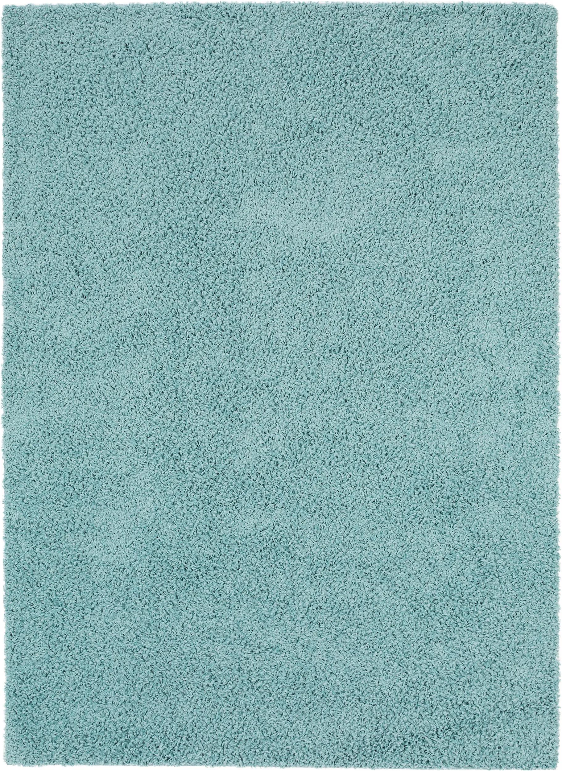 Shaggy rug Swirls Light Blue