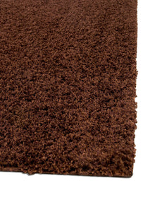 Shaggy rug Swirls Brown