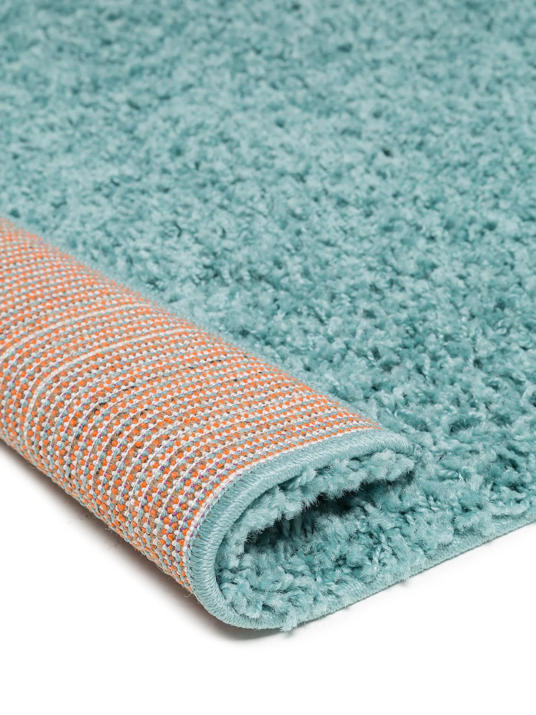 Shaggy rug Swirls Light Blue