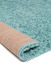 Shaggy rug Swirls Light Blue