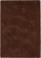 Shaggy rug Swirls Brown