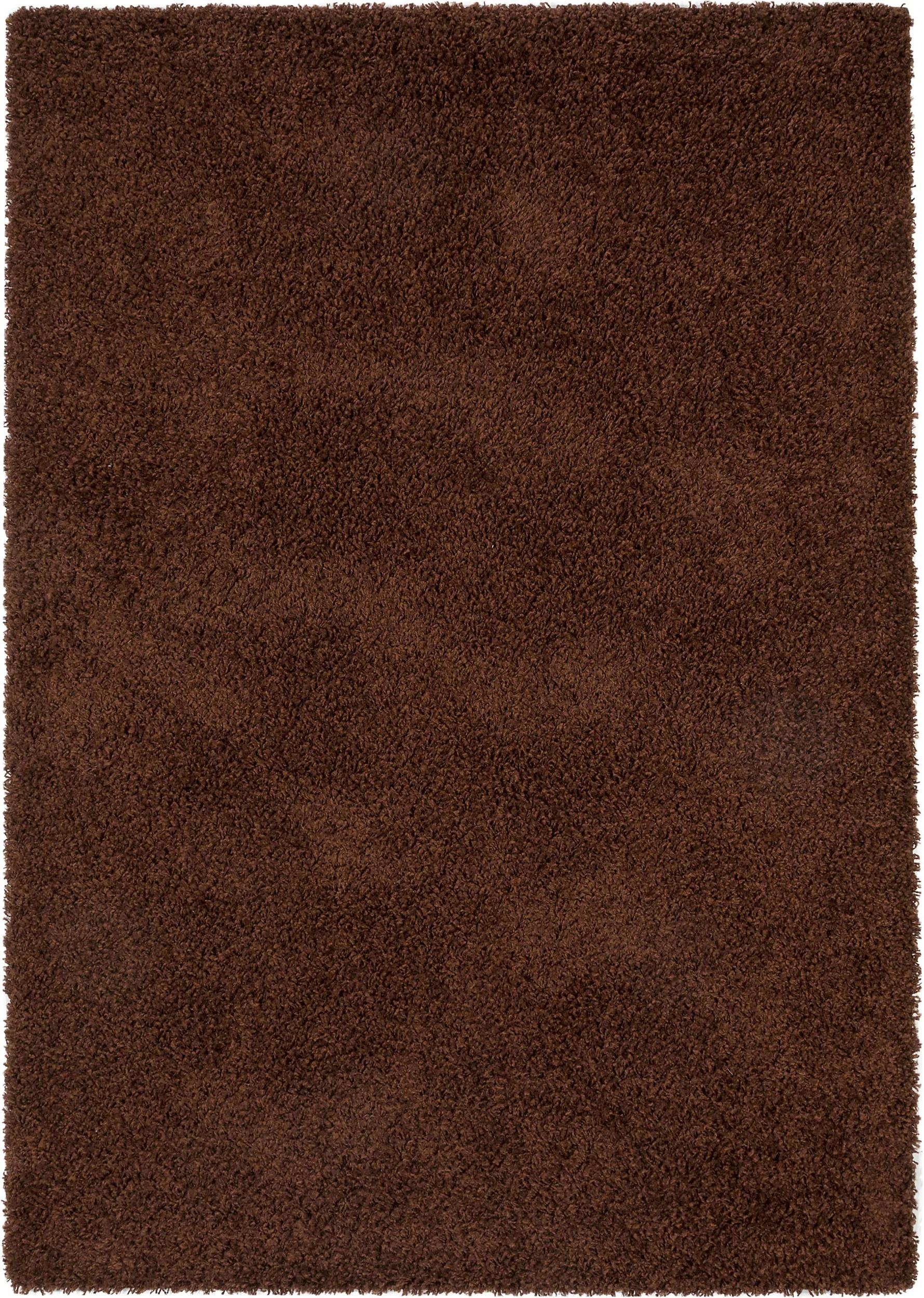 Shaggy rug Swirls Brown