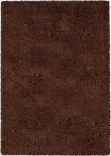 Shaggy rug Swirls Brown