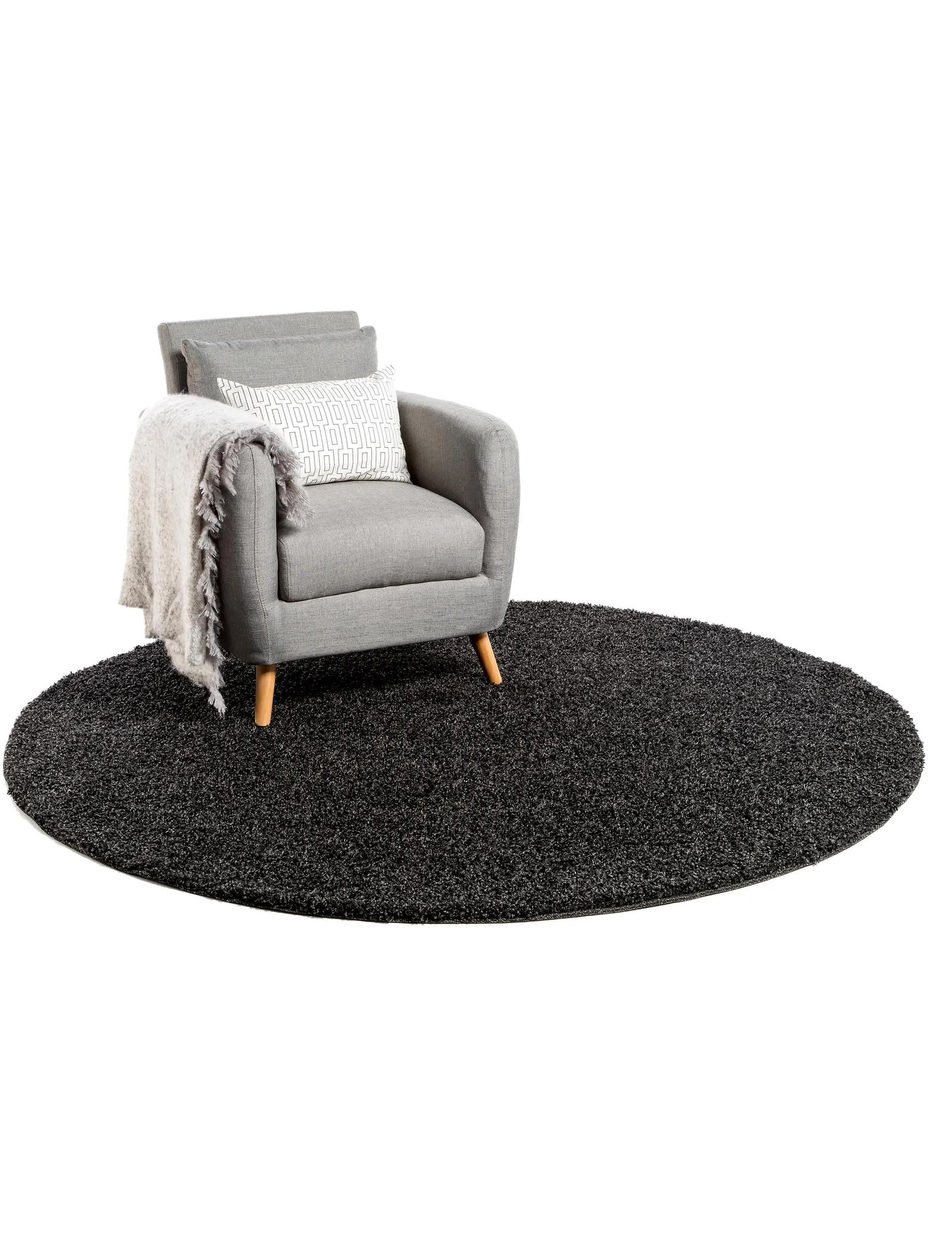 Shaggy rug Swirls Charcoal