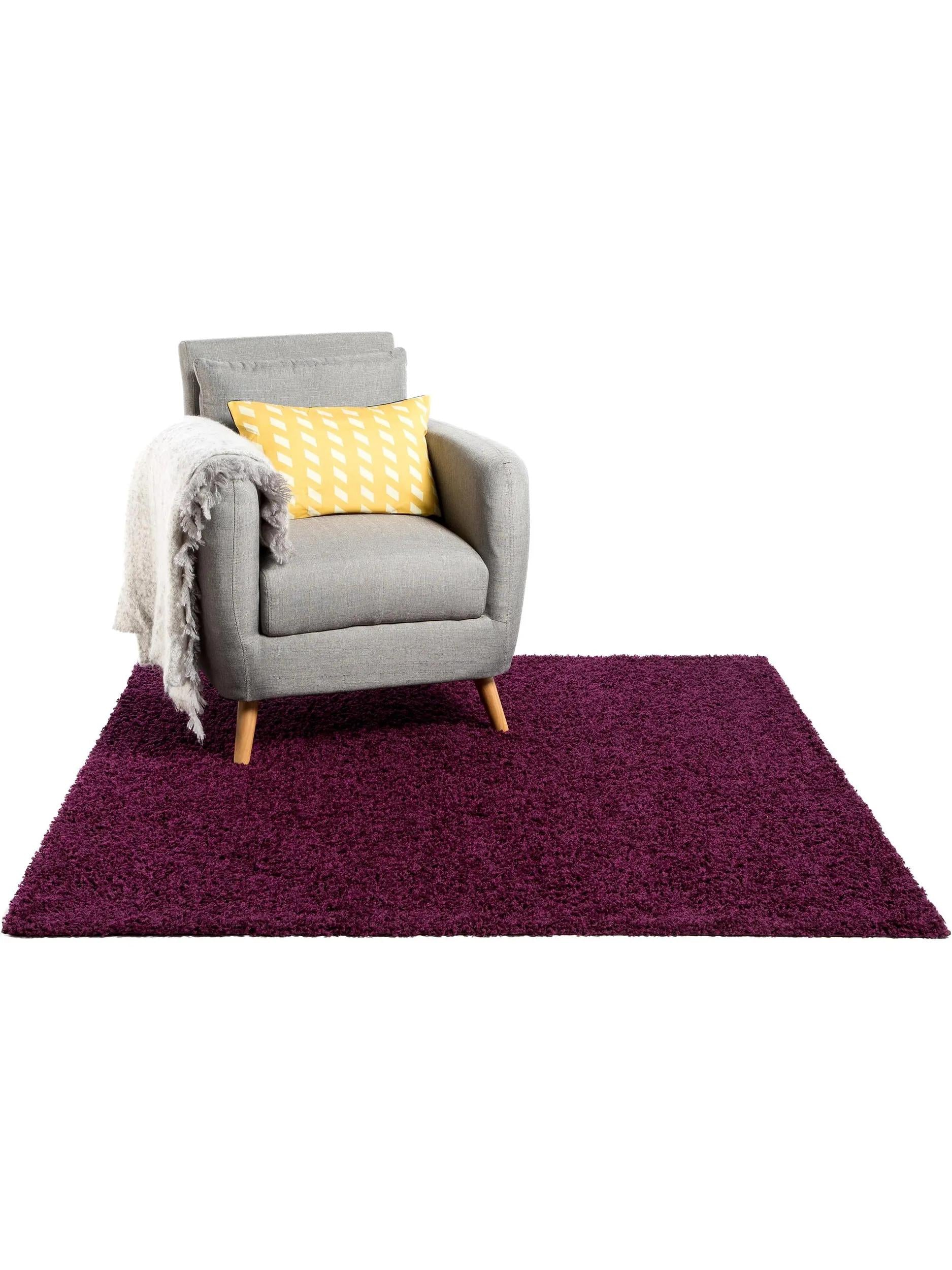Shaggy rug Swirls Purple
