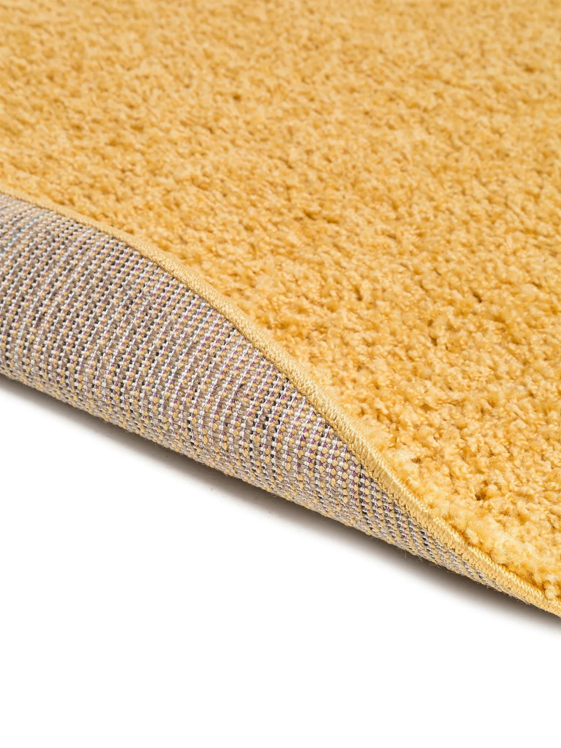 Shaggy rug Swirls Yellow