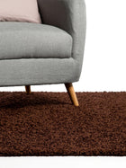 Shaggy rug Swirls Brown
