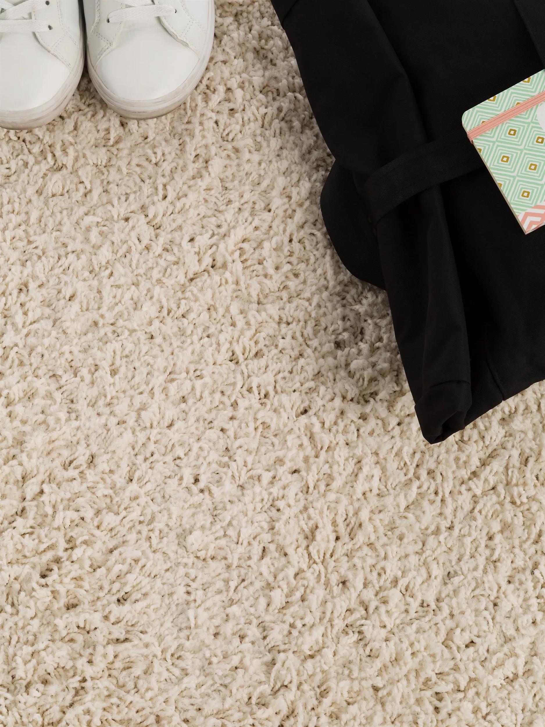 Shaggy rug Swirls Beige
