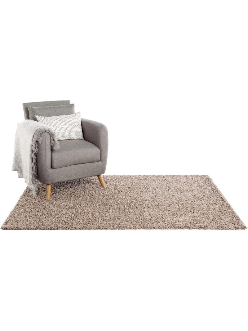 Shaggy rug Swirls Taupe