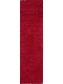 Shaggy rug Swirls Dark Red